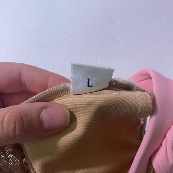 AA dance design custom solo costume pink rhinestone 2 piece set LC child - Picture 10 of 10